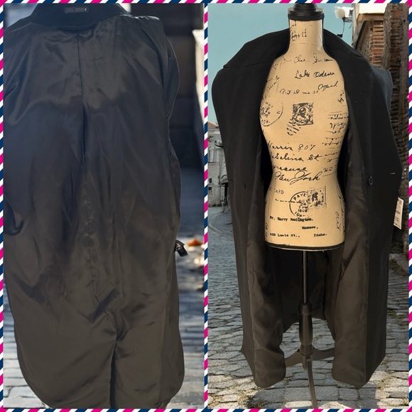 NWT ZARA DOUBLE-BREASTED WOOL COAT WITH BELT sz MEDIUM - Picture 12 of 17